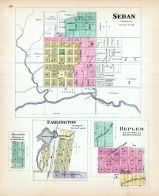 Sedan, Cloverdale, Farlington, Hepler, Kansas State Atlas 1887